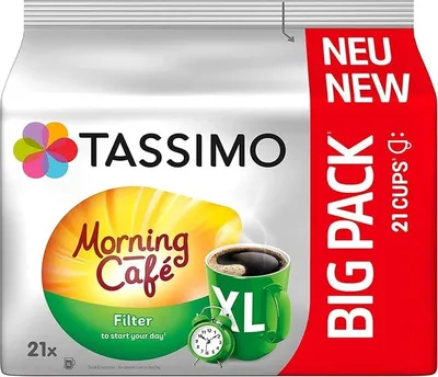 Produktbild von Tassimo Kapseln Morning Café Filter XL + Gläserset coffee 6 Stück cc 310