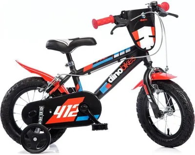 Produktbild von DINO Bikes - Kinderfahrrad 12" schwarz-rot