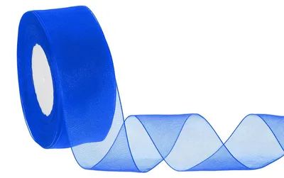 Organza-Band 40 mm x 45 m, hellblau, transparent