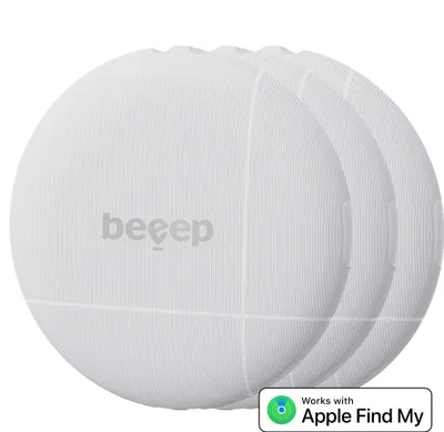 Imagen del producto de Beeep BeTag Localizador "Find My" Blanco y Llavero Blanco - Pack de 3 unidades