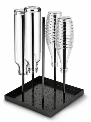 Produktbild von VINATO Flaschen Abtropfständer Abtropfgestell Flaschen Flaschenhalter für SodaStream Flaschenständer zum Abtropfen mit Abtropfgestell 5-er Flaschenstä