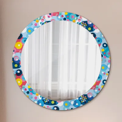 Produktbild von Ø80cm Modern Spiegel - Wandspiegel Wandmontage- Schlafzimmer - bunt Kreise