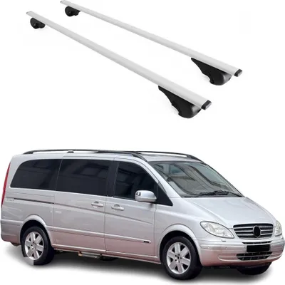 Produktbild von Dachträger Grundtäger für Mercedes Viano W639 2003-2014 75kg Metall Silber 2 tlg