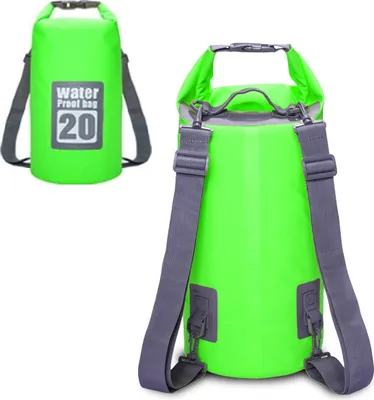 Produktbild von Drybag wasserdichter Seesack, Rollbeutel, Rucksack, Wassersack - grün, 20L