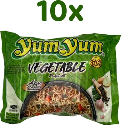 Produktbild von YumYum - Instatnudeln VEGETABLE Flavour - Gemüsegeschmack, 10x 60g