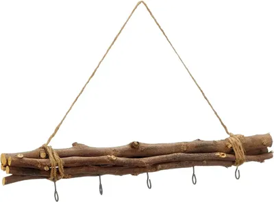Produktbild von Dekozweige 50 cm Holz Fensterhänger mit 5 Haken braun natur Deko Zweige Landhaus