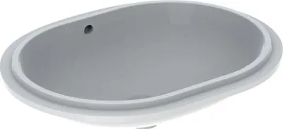 Immagine prodotto di Geberit VariForm lavabo à encastrer elliptique, 550x400mm, sans trou pour robinetterie, avec trop-plein, 500.757.01.2, 500.757.01.2