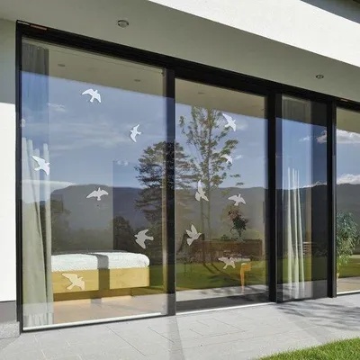 Produktbild von Famanu Silhouettenaufkleber für Fensterschutz gegen Vogelzusammenstöße - Transparent Matt