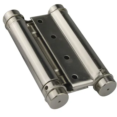 Produktbild von Pendeltürbänder Scharnier Türband Paar Messing 125 mm Ausführung matt vernickelt
