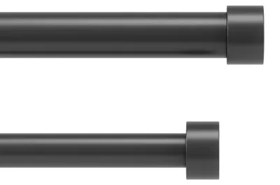 Productafbeelding van Cappa 1 dubbele gordijnstang, 91-168 cm, zwart geborsteld