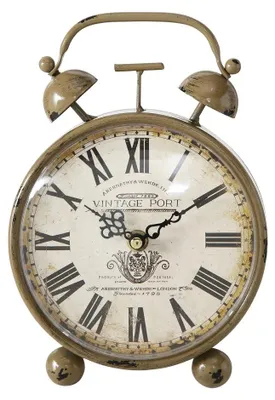 Produktbild von Tischuhr Orleans Material Metall Hellbraun H 13cm