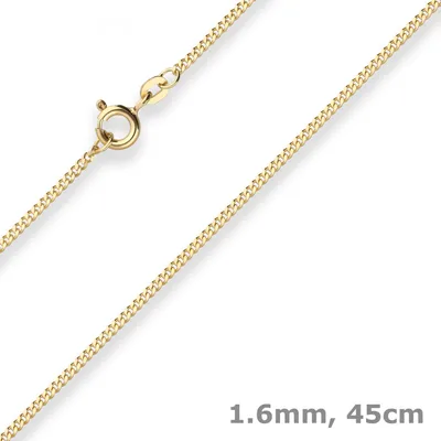 1-6mm-Panzerkette-aus-333-Gelbgold-45cm