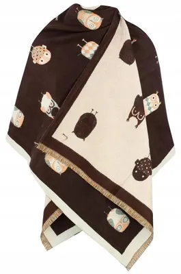 Produktbild von Agrafka 16345-0 Warmer Strickschal mit Eulenmuster doppelseitig