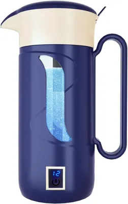 Produktbild von Wasserstoff-Wasserflasche, alkalischer Wassergenerator, Wasserstoff-Wasserionisierer, Krug-Ionisator mit SPE- und PEM-Technologie (blau)