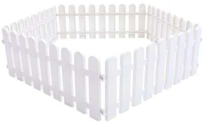Produktbild von Dekoratives Gartenzaun-Set 50 x 20 cm - 5 Stück - Kunststoff