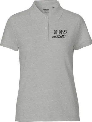 Produktbild von Huuraa Damen Polo Shirt Oelde verliebt L Sport Grey Bio Baumwolle Fairtrade Poloshirt Geschenkidee