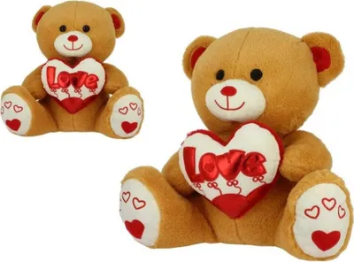 Produktbild von "Love" Bär Kuscheltier - 20 cm Bärchen Plüschtier Stofftier Valentinstag