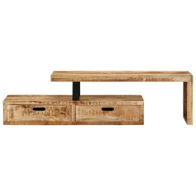 Image de vidaXL Support TV (118-200) x 30 x 40 cm en bois massif de manguier
