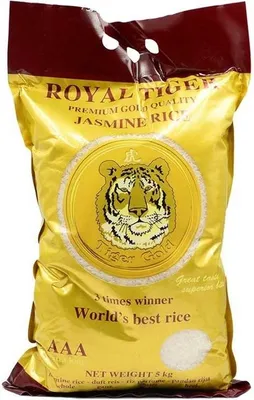 Produktbild von Royal Tiger | Jasminreis Gold Aaa - 5 Kg - Thailändischer Reis - Keine Allergene - Hochwertige Qualität