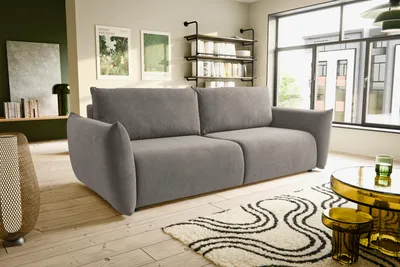 Produktbild von Sofa ISSADORA 234x107 cm – komfortables Sofa mit Schlaffunktion und Bettkasten, CRUZ 83 - Grau