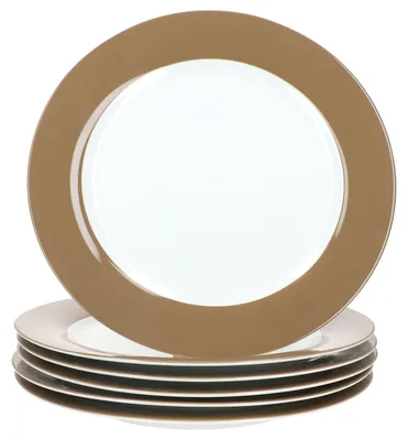 Obrázek produktu pro Ritzenhoff 6x hnědý porcelánový talíř Nougat Doppio