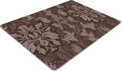 Produktbild von Stuhlunterlage Bürostuhlunterlage 120 cm x 90 cm Bodenmatte Bürostuhlunterlage - Damast-Stil-Muster.
