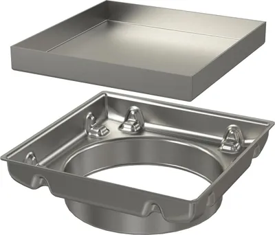 Zdjęcie produktu dla AlcaDrain Aufstockelement des Aufsatzes + Beidseitiger Rost 130×130 mm, Edelstahl