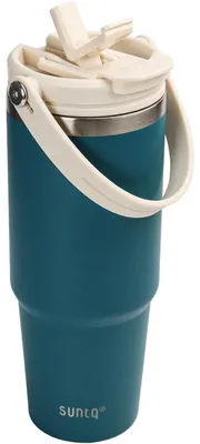 Image de Tumbler isolé en acier inoxydable avec poignée, paille flip et couvercle anti-fuite 30oz