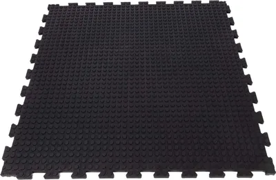 Produktbild von Puzzle-Stallmatte aus Gummi Buffalo beidseitige Noppenfläche 100x100 cm