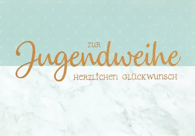 Produktbild von Jugendweihe  Glückwunschkarte im Format 115 x 17cm mit Umschlag