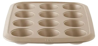 Produktbild von BergHOFF 3950545, Cupcake-/Muffin-Cups, Rechteckig, 0,08 l, 230 °C, Braun, 380 mm
