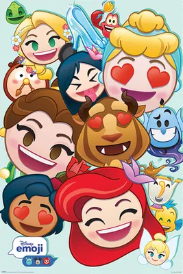 Immagine prodotto di Disney - Poster - Emoji - Principessa + 1 OB poster 61x91,5cm