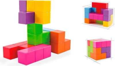 Produktbild von Eurekakids Magnetisches Würfelpuzzle Mehrfarbig Mehrfarbig One Size