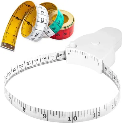 Produktbild von 2 Stück Körpermaßband 150 cm, einziehbares Maßband für Körpermessungen und Gewichtsreduktion