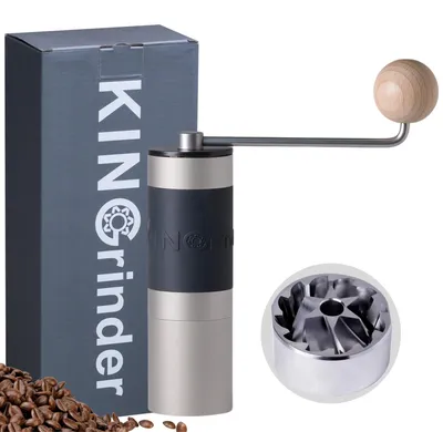 Kaffeemühle, Edelstahl-Mahlwerk, 25 g, Aluminium, Silber