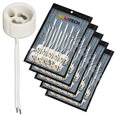 Imagen del producto de ISOLATECH, portalámparas estándar GU10, cerámica, máximo 250V/2A