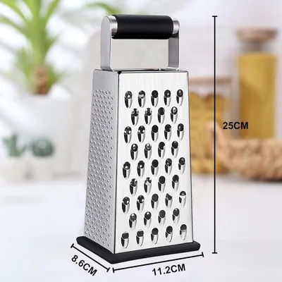 Produktbild von K?sereibe, Reibe Edelstahl, Gemš¹sehobel, Reibe fš¹r gemš¹se, 4-seitig Vierkantreibe & Kš¹chenreibe,Praktische Gadgets fš¹r die Kš¹che (gro?)