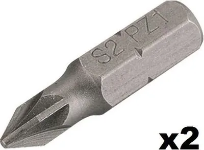 Image de Embout de vissage Pozidriv n°3 (25mm) - 2 pièces