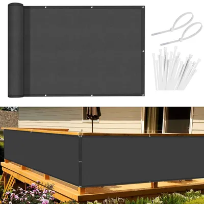 Immagine prodotto di Schermo per balcone, 90x500 cm, colore antracite. Include fascette per il montaggio