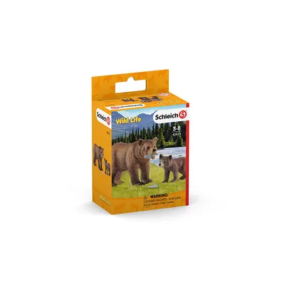 Produktbild von Schleich Grizzlybär-Mutter mit Jungem, 42473
