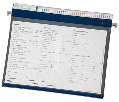 Zdjęcie produktu dla Teczka wisząca BOI 9108-02077 z 4 pierścieniami, niebieska