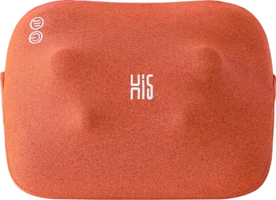 Produktbild von Hi5 Bravo Mini Shiatsu-Massagekissen mit Wärmefunktion, 4 Massageköpfe, Abschaltautomatik, waschbarer Bezug für Schultern, Nacken, Rücken und Beine - Orange