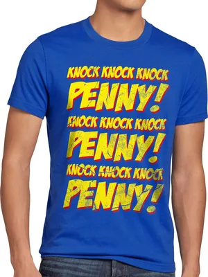 Produktbild von style3 Knock! Penny Herren T-Shirt, Größe:5XL, Farbe:Blau