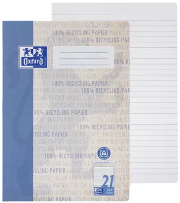 Produktbild von Oxford Schulheft "Recycling" DIN A4 16 Blatt Lineatur 21