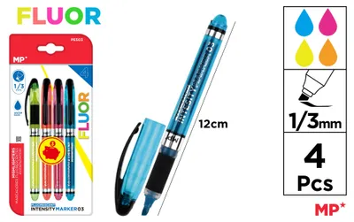 Immagine prodotto di Evidenziatori fluorescenti da 1,0/3,0 mm, 4 pezzi in assortimento di colori