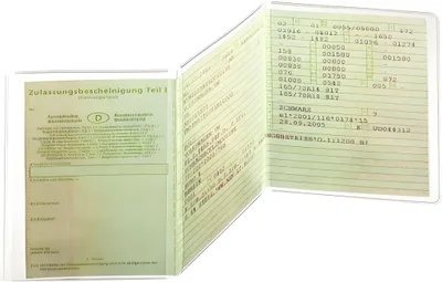 Produktbild von Ausweishülle KFZ-Schein 3-teilig 105x210mm,PP 180my,dokumentenecht
