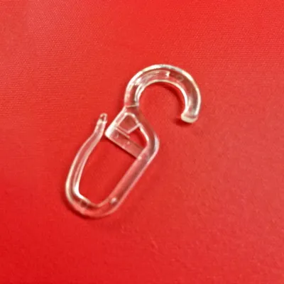 Produktbild von 50 Stück Faltenhaken Gardinenhaken Faltenlegehaken für Gardinenringe 10 mm Öse transparent