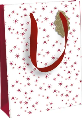 Produktbild von Clairefontaine 6x Geschenktasche 21,5x10,2x25,3cm, Weihnachten Weiß X-29508-3C