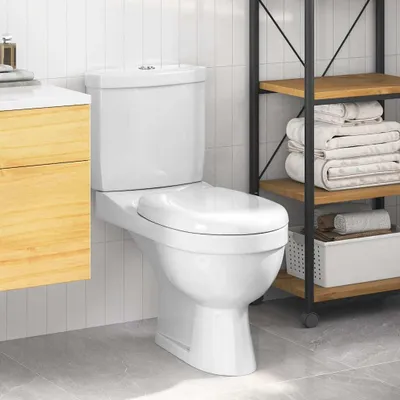 Produktbild von vidaXL Toilette mit Spülkasten Weiß