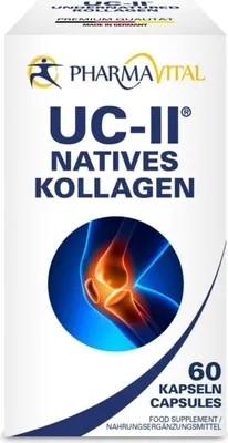 Produktbild von PharmaVital UC-II Natives Kollagen (60 Kapseln, Kollagen-Vitamin-C-Kombipräparat)